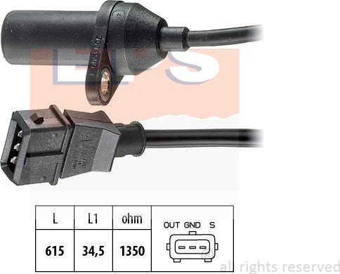MDR EPS-1953 053 - Sensor, crankshaft pulse autospares.lv