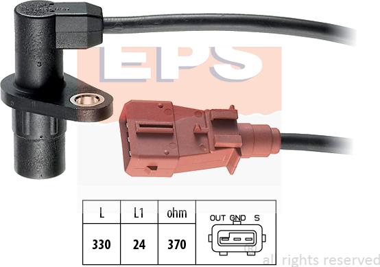 MDR EPS-1953 127 - Sensor, crankshaft pulse autospares.lv