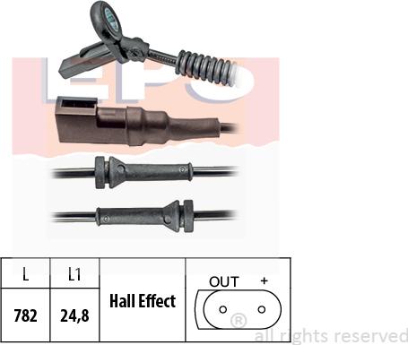 MDR EPS-1960 024 - Sensor, wheel speed autospares.lv