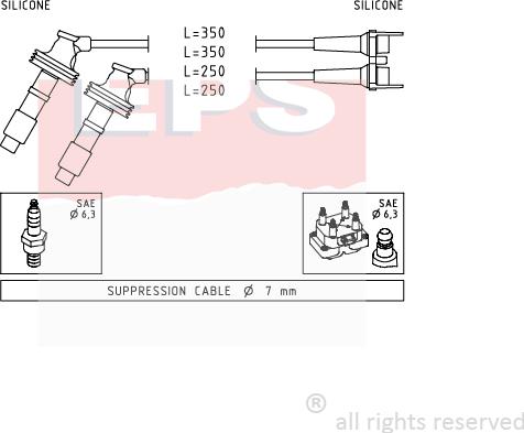 MDR EPS-1499 061 - Ignition Cable Kit autospares.lv