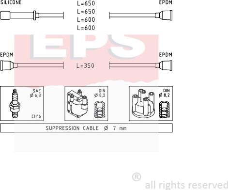 MDR EPS-1499 020 - Ignition Cable Kit autospares.lv