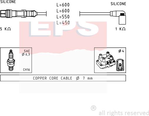 MDR EPS-1499 248 - Ignition Cable Kit autospares.lv