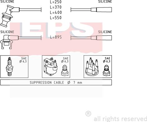 MDR EPS-1500 920 - Ignition Cable Kit autospares.lv