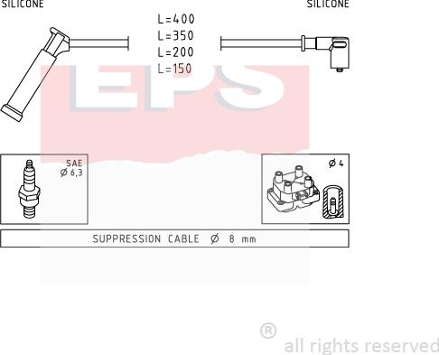 MDR EPS-1501 984 - Ignition Cable Kit autospares.lv