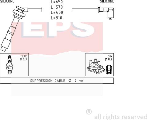 MDR EPS-1501 658 - Ignition Cable Kit autospares.lv