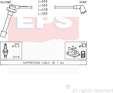 MDR EPS-1501 399 - Ignition Cable Kit autospares.lv