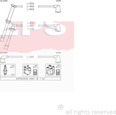 MDR EPS-1501 760 - Ignition Cable Kit autospares.lv