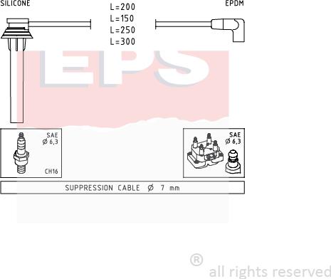 MDR EPS-1501 719 - Ignition Cable Kit autospares.lv