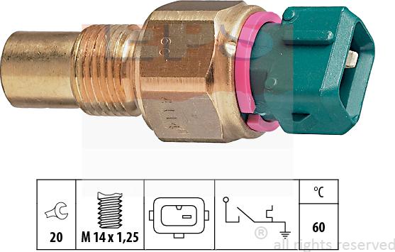 MDR EPS-1840 114 - Sensor, coolant temperature autospares.lv