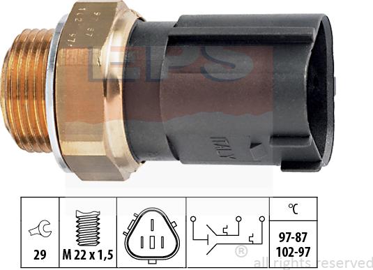 MDR EPS-1850 690 - Temperature Switch, radiator / air conditioner fan autospares.lv