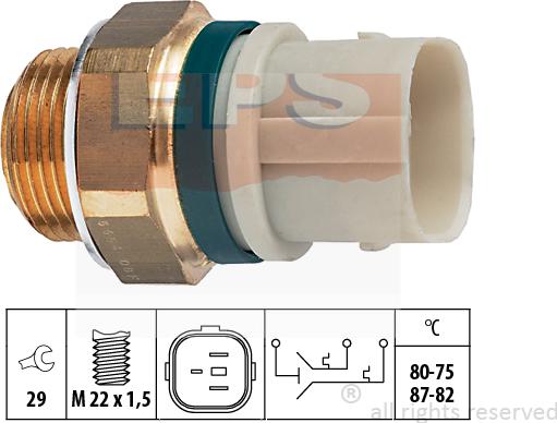 MDR EPS-1850 654 - Temperature Switch, radiator / air conditioner fan autospares.lv