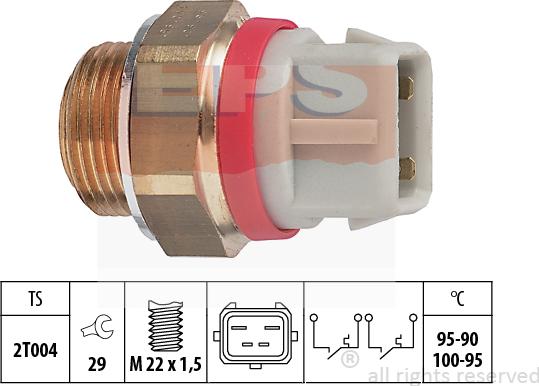 MDR EPS-1850 682 - Temperature Switch, radiator / air conditioner fan autospares.lv