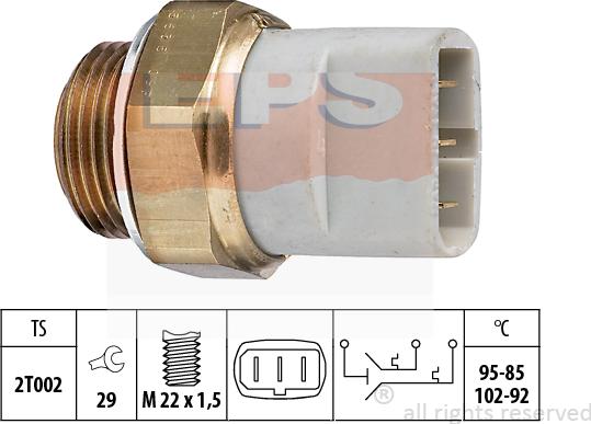 MDR EPS-1850 635 - Temperature Switch, radiator / air conditioner fan autospares.lv