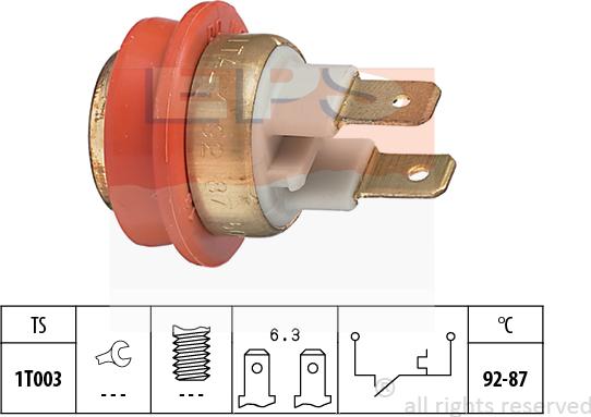 MDR EPS-1850 042 - Temperature Switch, radiator / air conditioner fan autospares.lv