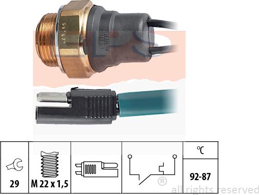 MDR EPS-1850 009 - Temperature Switch, radiator / air conditioner fan autospares.lv