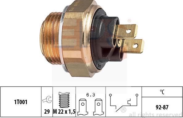 MDR EPS-1850 005 - Temperature Switch, radiator / air conditioner fan autospares.lv