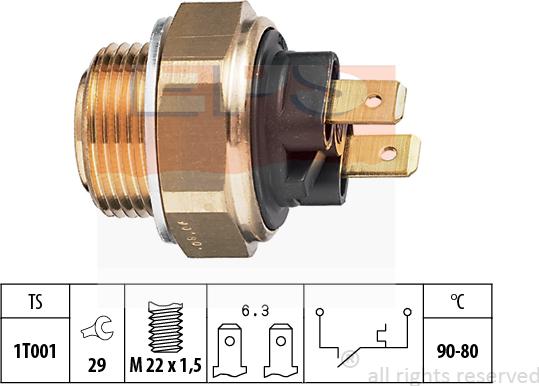 MDR EPS-1850 002 - Temperature Switch, radiator / air conditioner fan autospares.lv