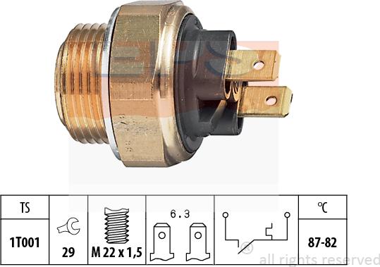 MDR EPS-1850 017 - Temperature Switch, radiator / air conditioner fan autospares.lv