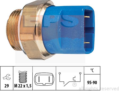 MDR EPS-1850 032 - Temperature Switch, radiator / air conditioner fan autospares.lv