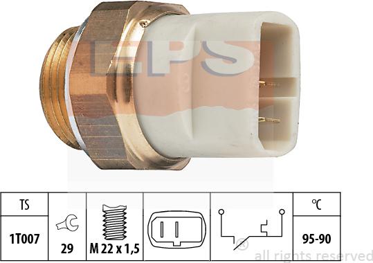 MDR EPS-1850 027 - Temperature Switch, radiator / air conditioner fan autospares.lv