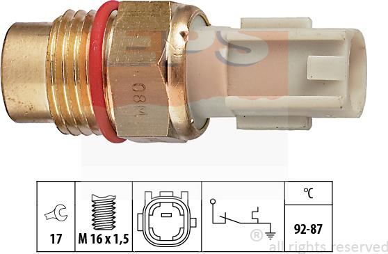 MDR EPS-1850 198 - Temperature Switch, radiator / air conditioner fan autospares.lv