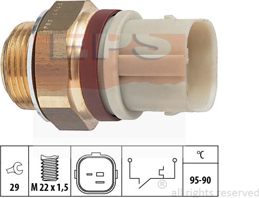 MDR EPS-1850 197 - Temperature Switch, radiator / air conditioner fan autospares.lv