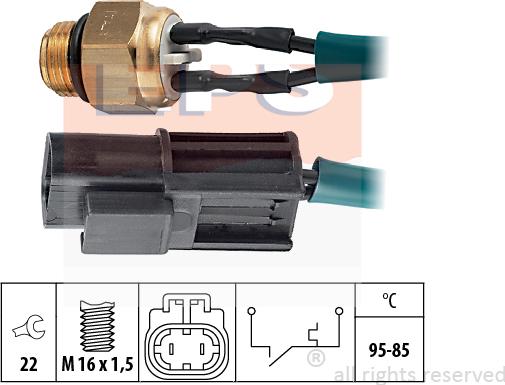 MDR EPS-1850 100 - Temperature Switch, radiator / air conditioner fan autospares.lv