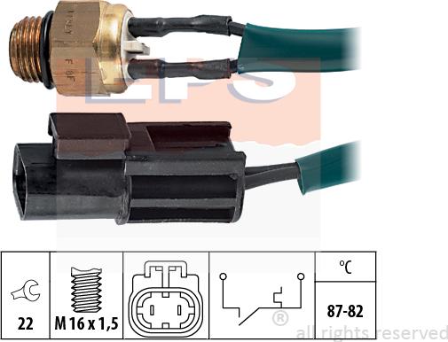 MDR EPS-1850 112 - Temperature Switch, radiator / air conditioner fan autospares.lv