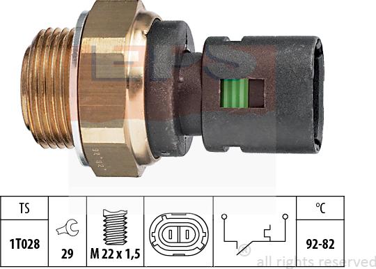 MDR EPS-1850 128 - Temperature Switch, radiator / air conditioner fan autospares.lv