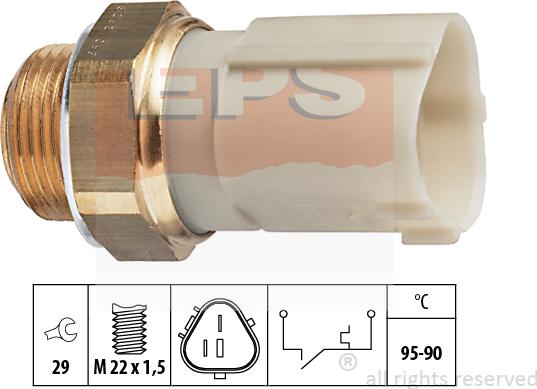 MDR EPS-1850 262 - Temperature Switch, radiator / air conditioner fan autospares.lv