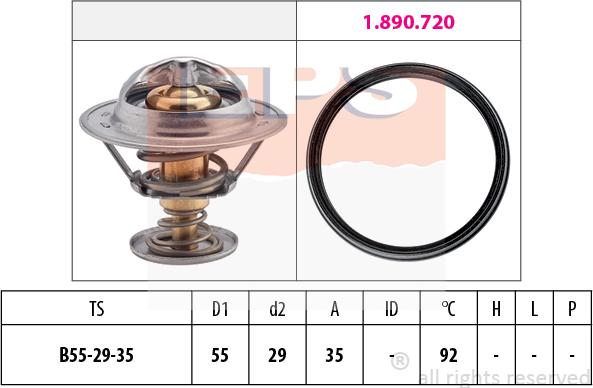 MDR EPS-1880 945 - Coolant thermostat / housing autospares.lv