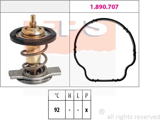 MDR EPS-1880 929 - Coolant thermostat / housing autospares.lv