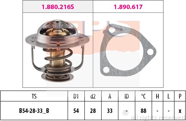 MDR EPS-1880 453 - Coolant thermostat / housing autospares.lv