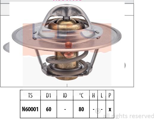 MDR EPS-1880 465S - Coolant thermostat / housing autospares.lv