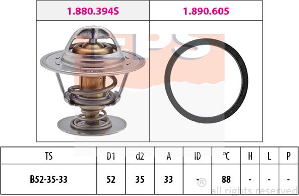 MDR EPS-1880 483 - Coolant thermostat / housing autospares.lv