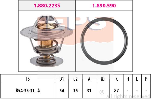 MDR EPS-1880 432 - Coolant thermostat / housing autospares.lv