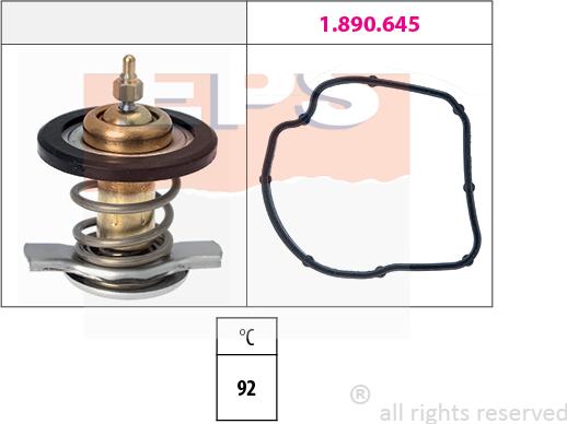 MDR EPS-1880 590 - Coolant thermostat / housing autospares.lv