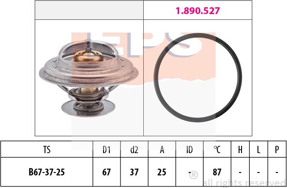 MDR EPS-1880 552 - Coolant thermostat / housing autospares.lv