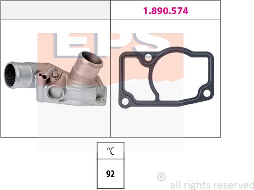 MDR EPS-1880 664 - Coolant thermostat / housing autospares.lv