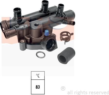 MDR EPS-1880 666K - Coolant thermostat / housing autospares.lv