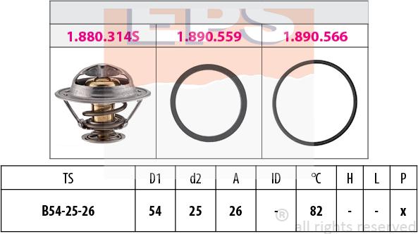 MDR EPS-1880 314 - Coolant thermostat / housing autospares.lv