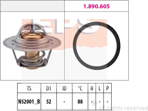 MDR EPS-1880 312 - Coolant thermostat / housing autospares.lv