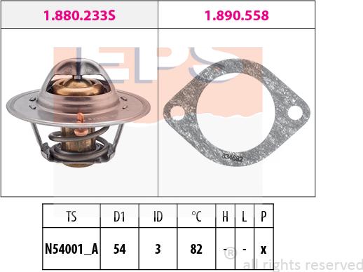 MDR EPS-1880 329 - Coolant thermostat / housing autospares.lv