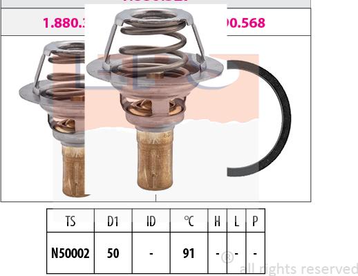 MDR EPS-1880 327S - Coolant thermostat / housing autospares.lv