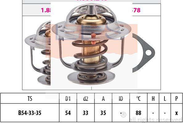 MDR EPS-1880 248S - Coolant thermostat / housing autospares.lv