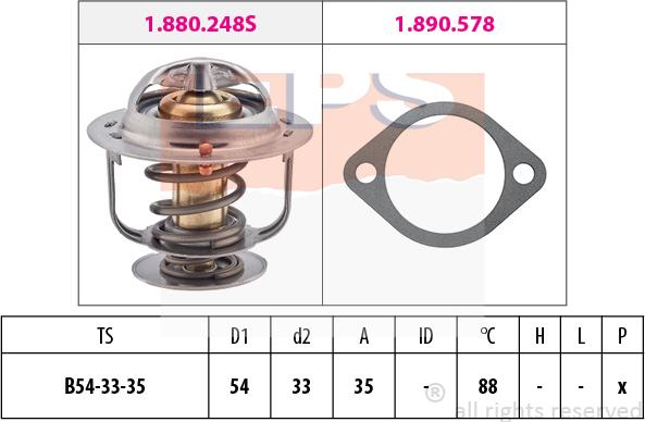 MDR EPS-1880 248 - Coolant thermostat / housing autospares.lv