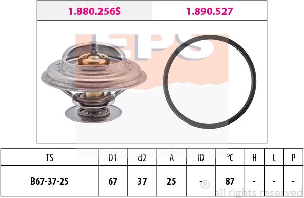 MDR EPS-1880 256 - Coolant thermostat / housing autospares.lv