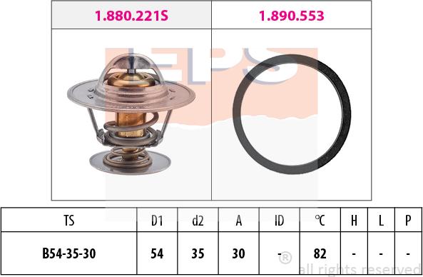 MDR EPS-1880 221 - Coolant thermostat / housing autospares.lv