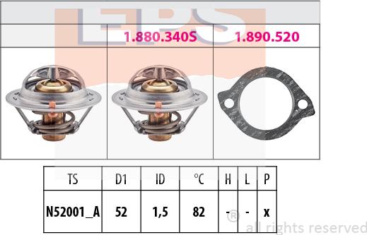 MDR EPS-1880 228 - Coolant thermostat / housing autospares.lv