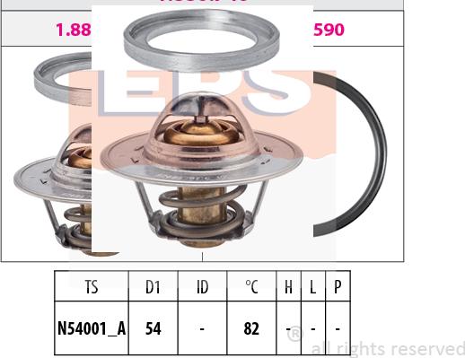 MDR EPS-1880 740S - Coolant thermostat / housing autospares.lv